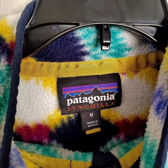PATAGONIA Synchilla SNAP-T Fleece PULLOVER Aztec TIMBER TWIST Chevron sz M - Picture 3 of 6